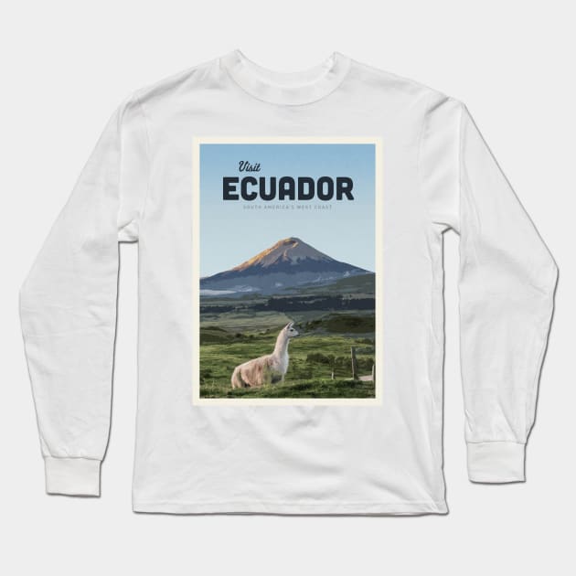 Visit Ecuador Long Sleeve T-Shirt by Mercury Club